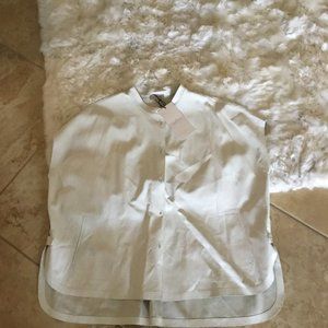 Maison Ullens Leather top size 42 New oversized $1200